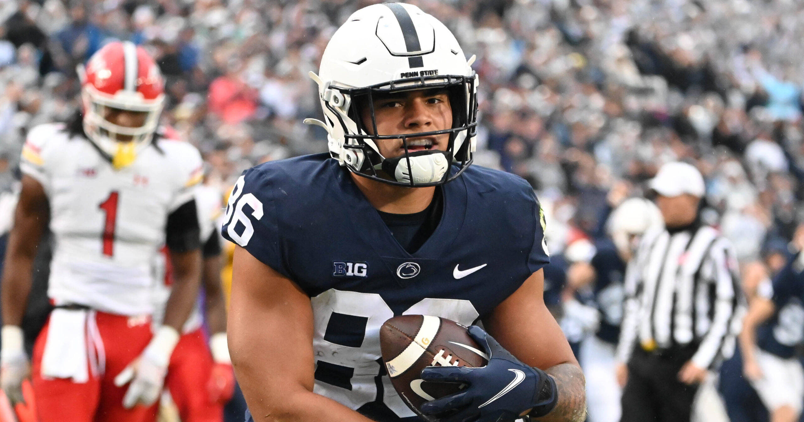 Penn State, navy blue uniform, football player, 2K Desktop Wallpaper