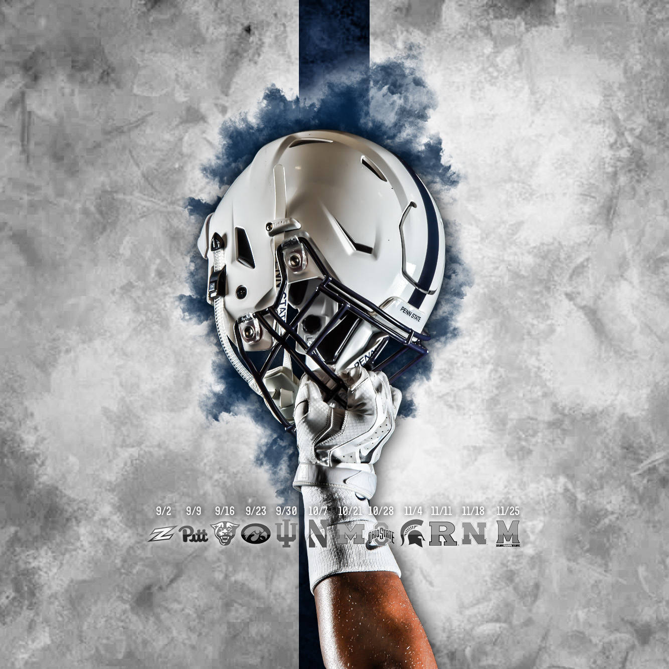 Penn State, white football glove, white helmet, HD Desktop Wallpaper