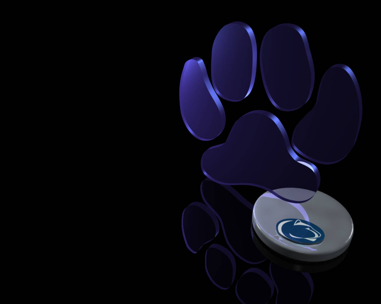 Penn State, Paw Print, glowing blue, HD Desktop Wallpaper