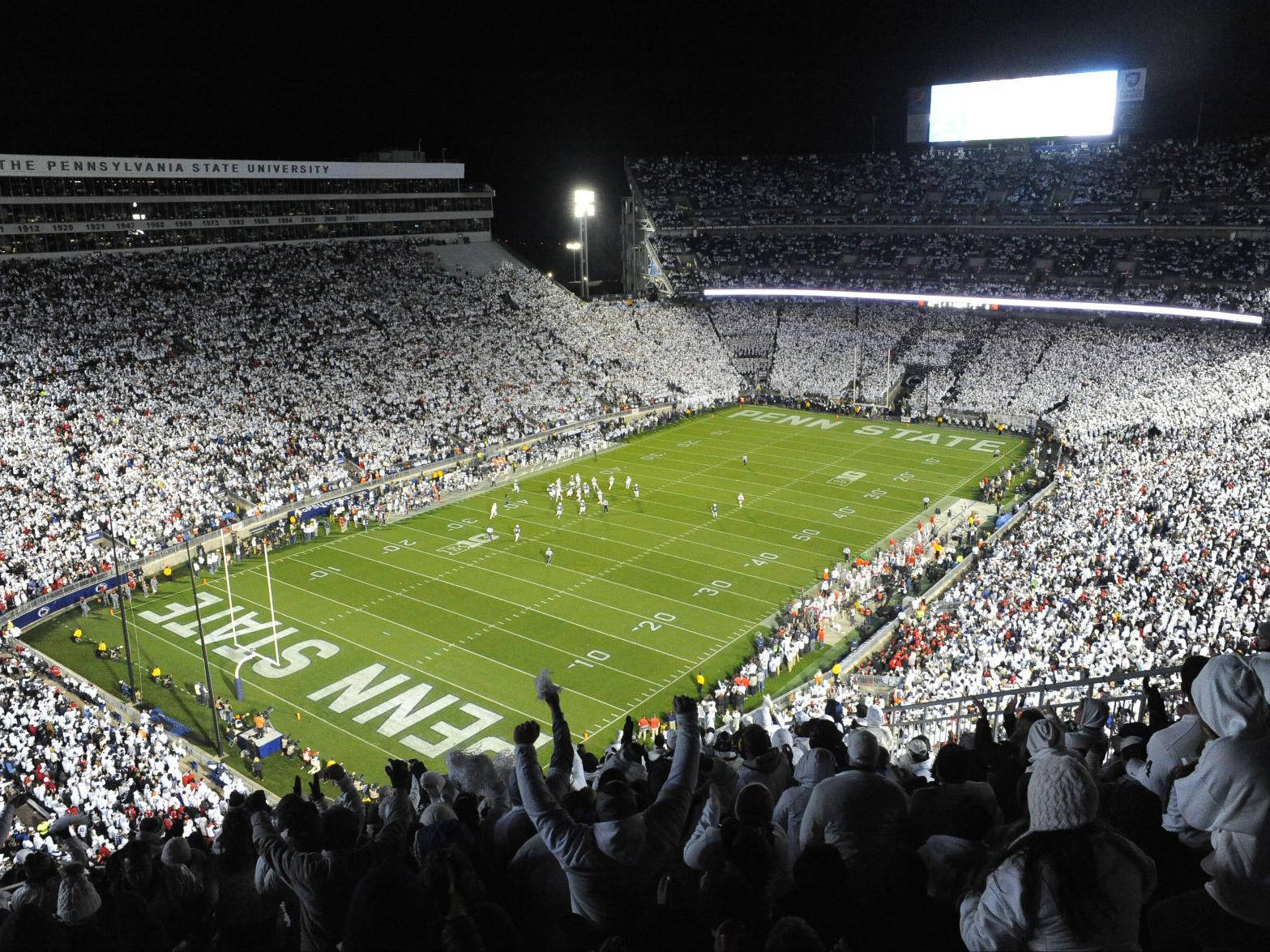 Pennsylvania State University, football field, stadium, HD Desktop Wallpaper