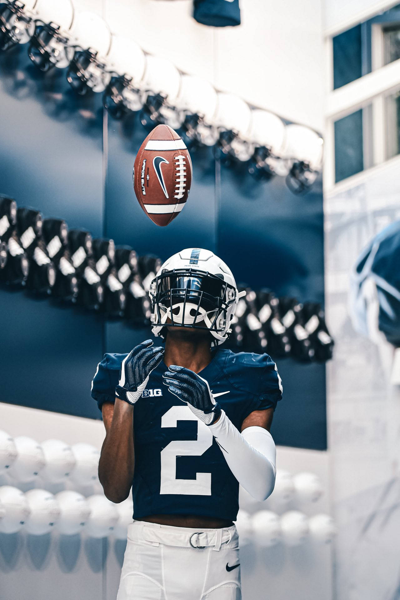 Pennsylvania State University, navy jersey, number two, Full HD Phone Wallpaper