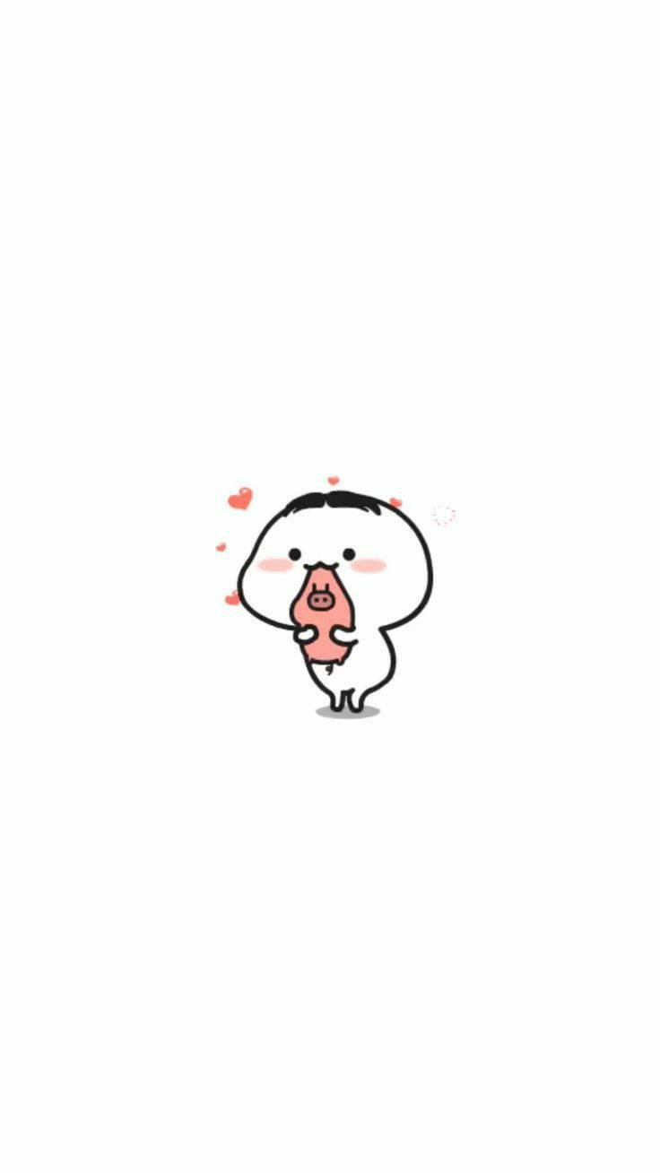 Pentol, white cartoon character, blush cheeks, HD Phone Wallpaper