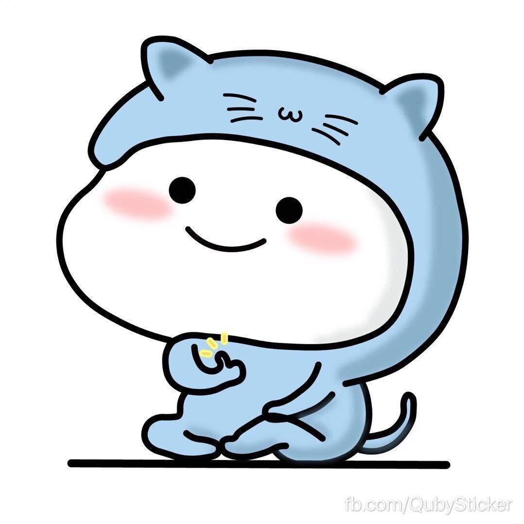 Pentol, cat onesie, blue cartoon character, SD Desktop Wallpaper