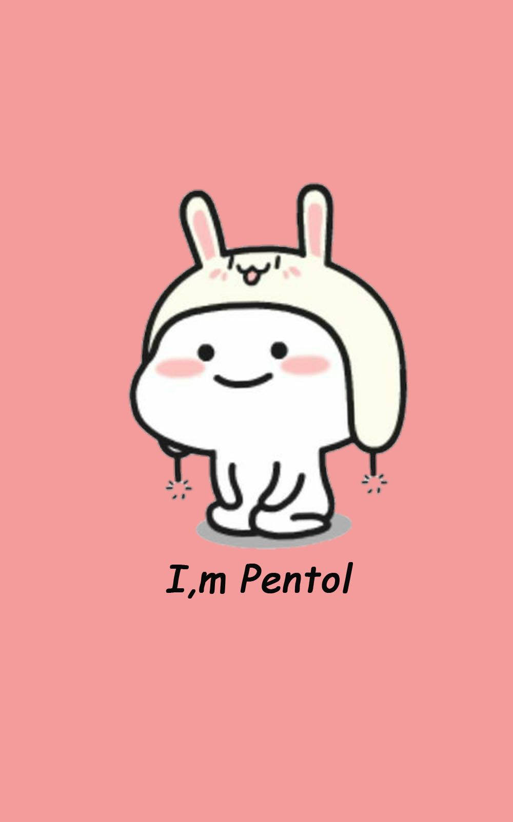 Pentol, rabbit hat, white cartoon rabbit, HD Phone Wallpaper