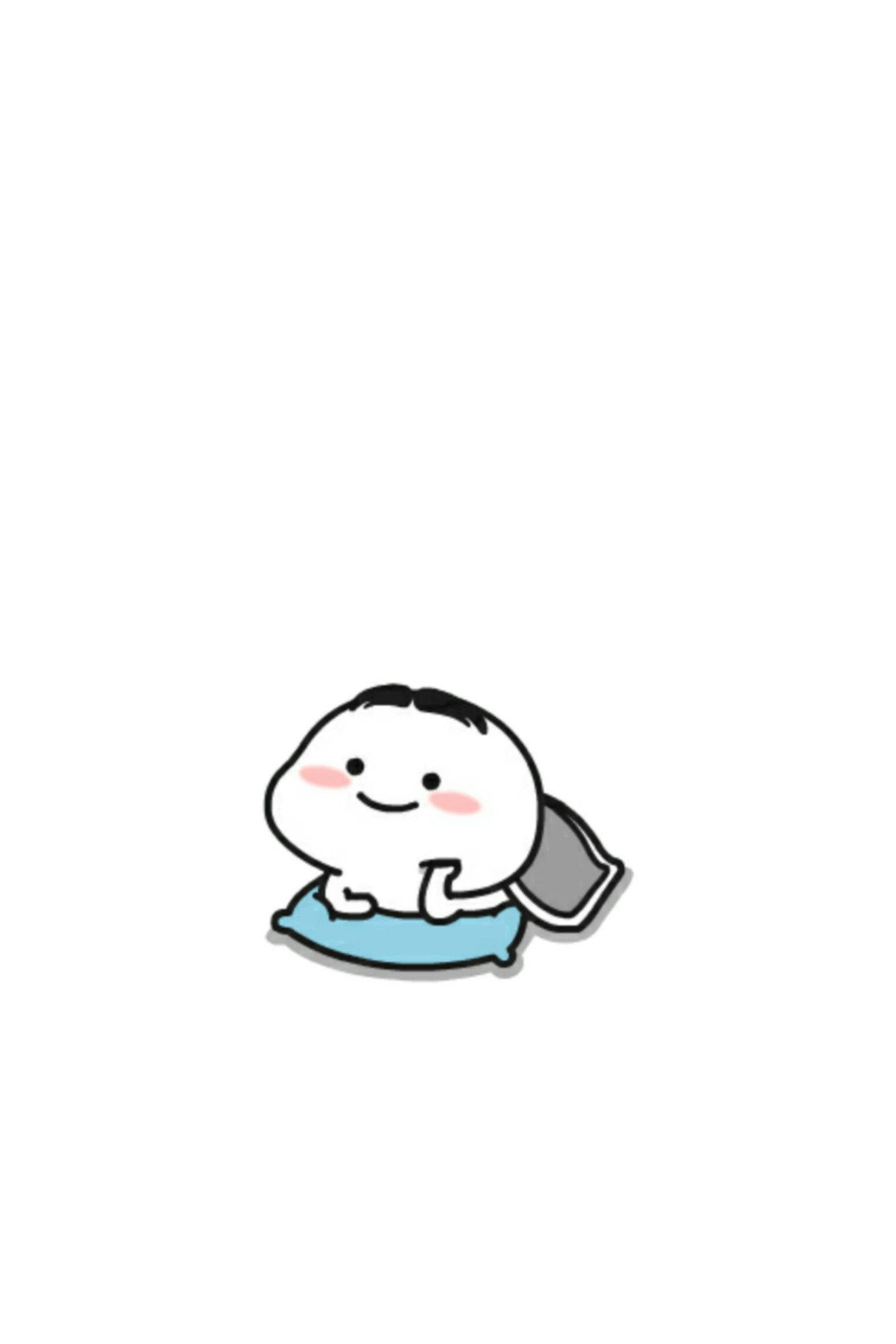 Pentol, cute, white cartoon character, Full HD Phone Wallpaper