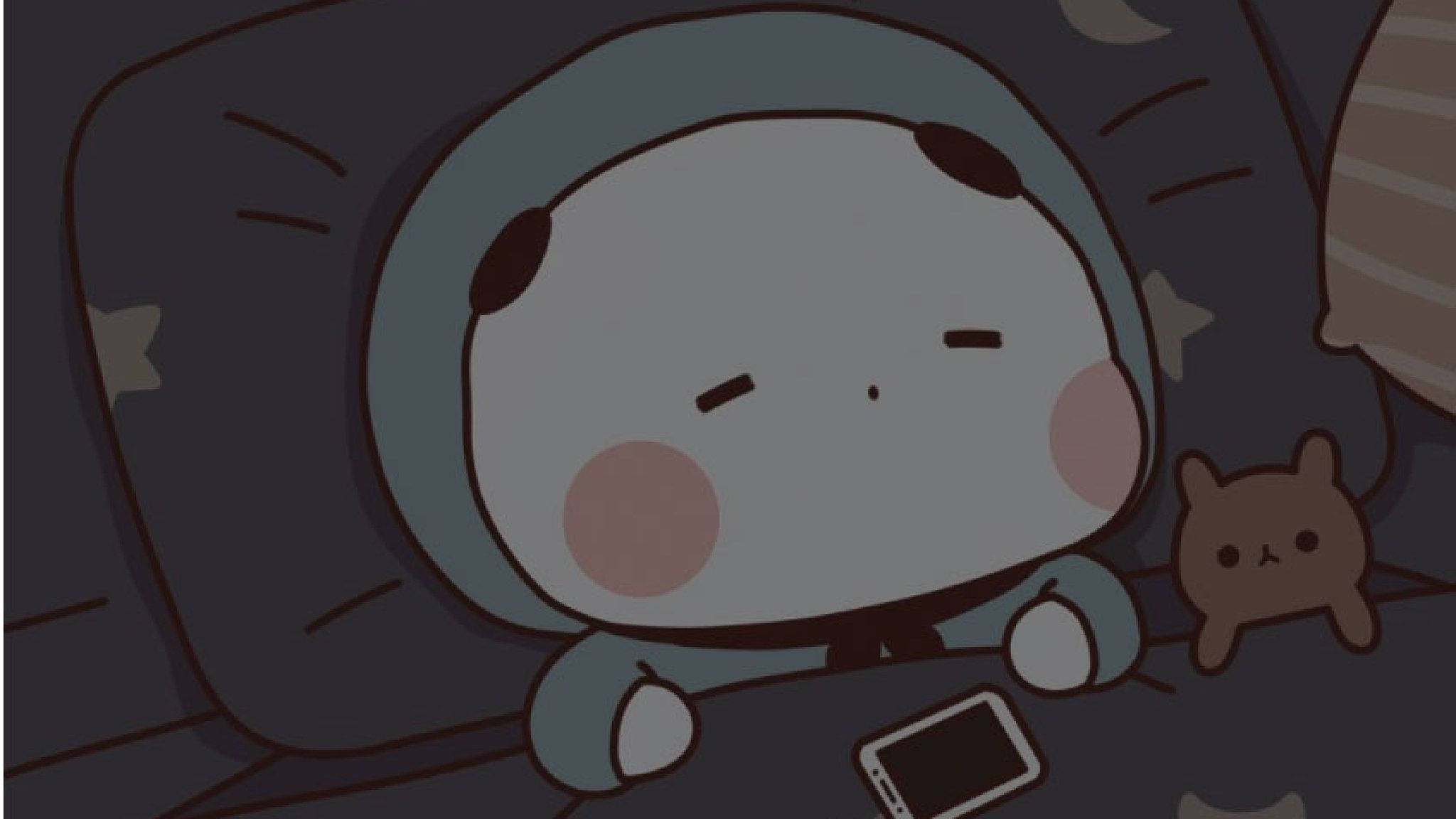 Pentol, blue hoodie, plush toy, Full HD Desktop Wallpaper
