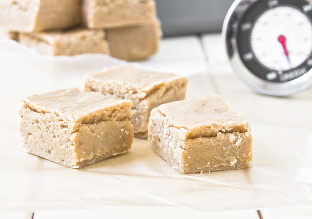 Penuche Fudge, creamy peanut butter fudge, parchment paper, SD Desktop Wallpaper