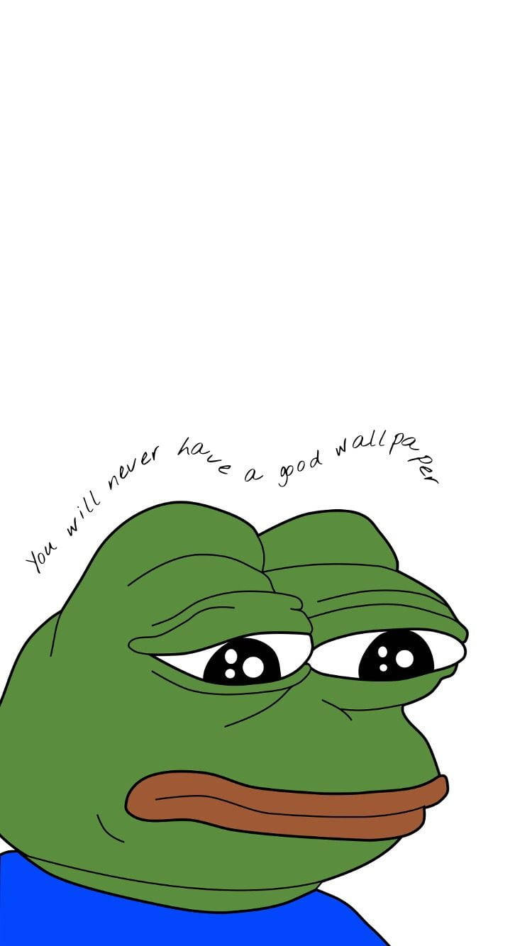 Pepe The Frog, sad expression, text, HD Phone Wallpaper