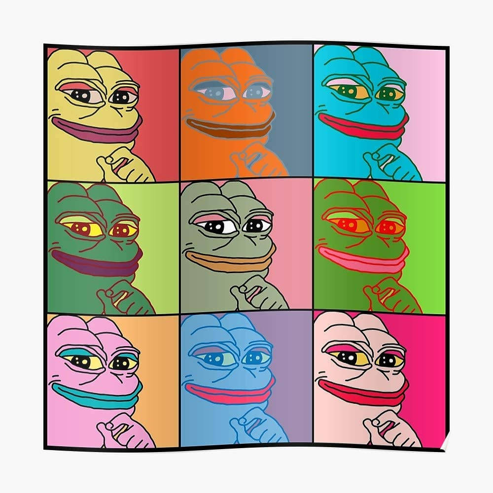 Pepe The Frog, pop art, vibrant colors, SD Desktop Wallpaper