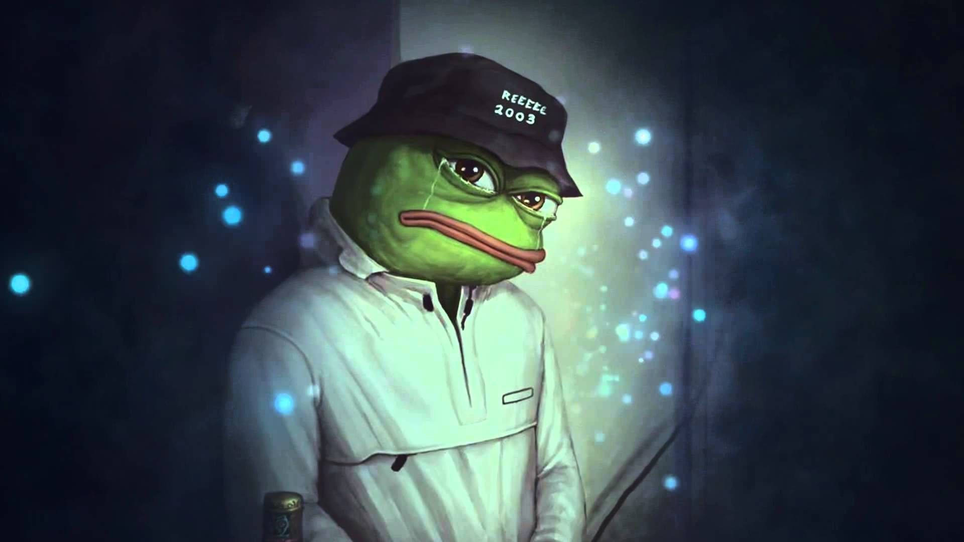 Pepe The Frog, green frog, white jacket, Full HD Desktop Wallpaper