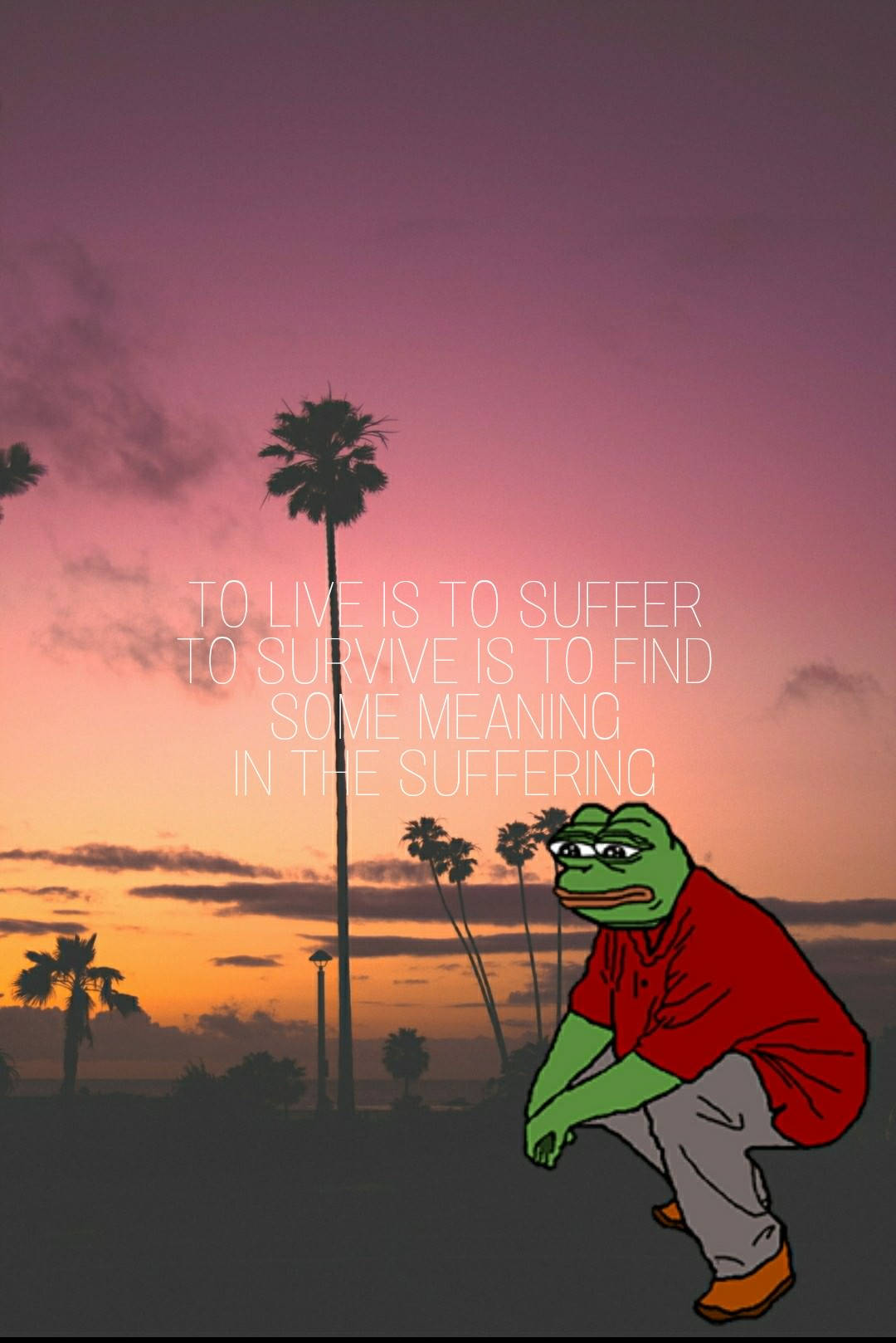 Pepe The Frog, green frog, red shirt, HD Phone Wallpaper