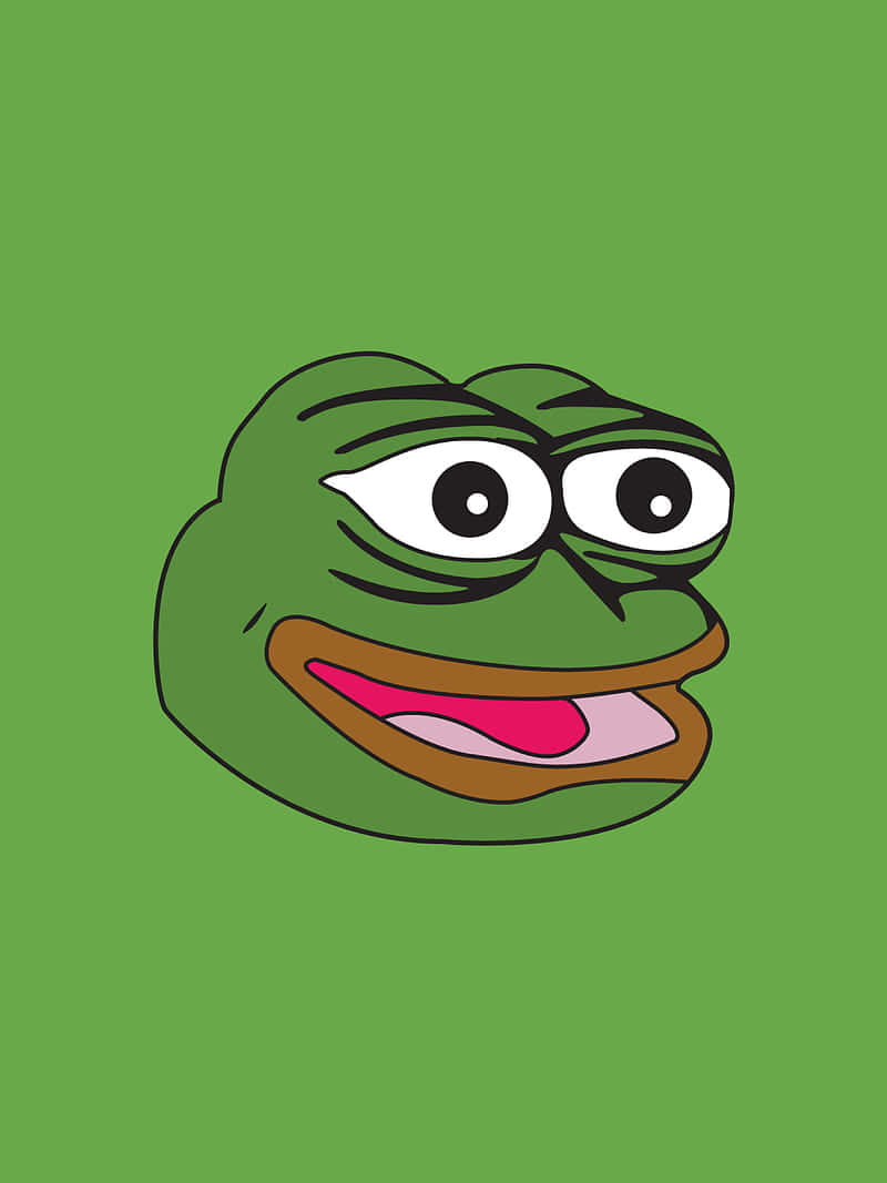 Pepe The Frog, wide eyes, tongue sticking out, SD Phone Wallpaper