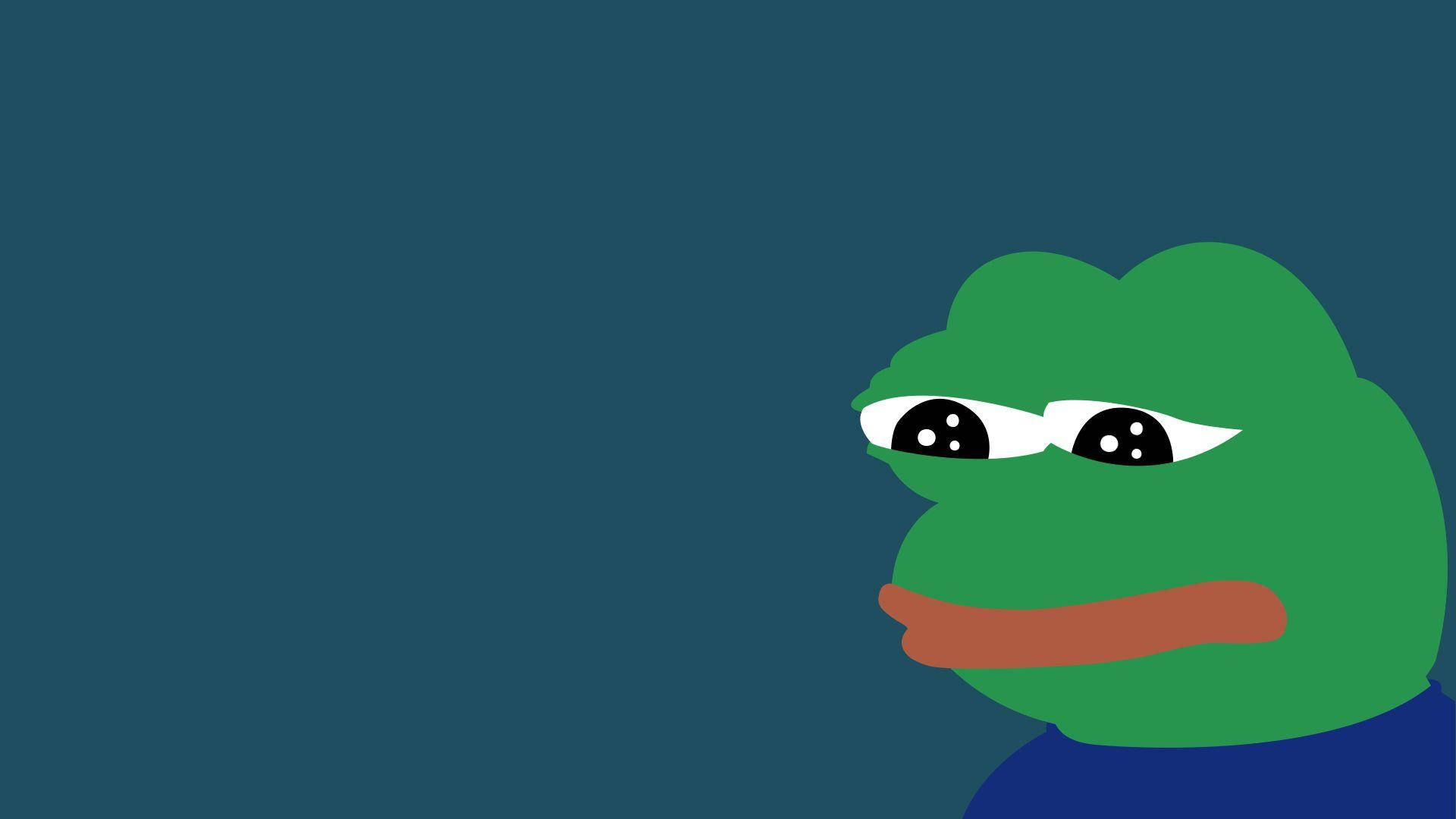 Pepe The Frog, minimalist, green frog, Full HD Desktop Wallpaper