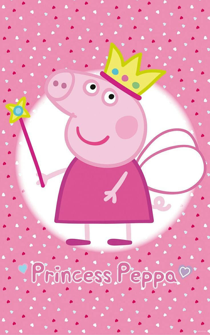 Peppa Pig, fairy princess, crown, SD Phone Wallpaper