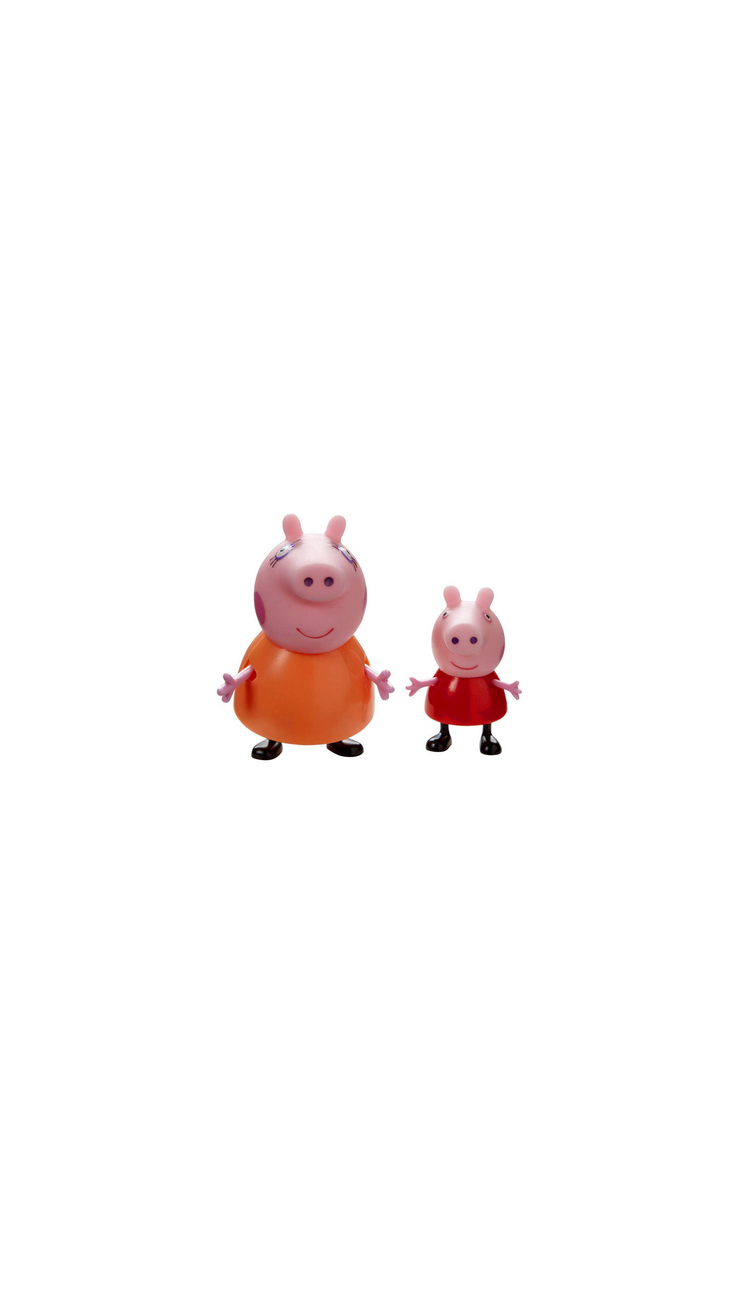 Peppa Pig, orange dress, red dress, 2K Phone Wallpaper