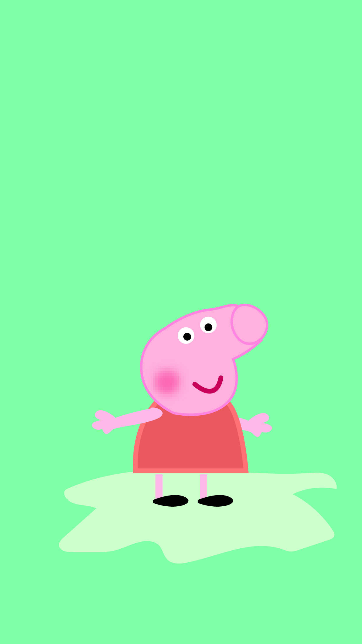 Peppa Pig, iPhone, no ears, Full HD Phone Wallpaper