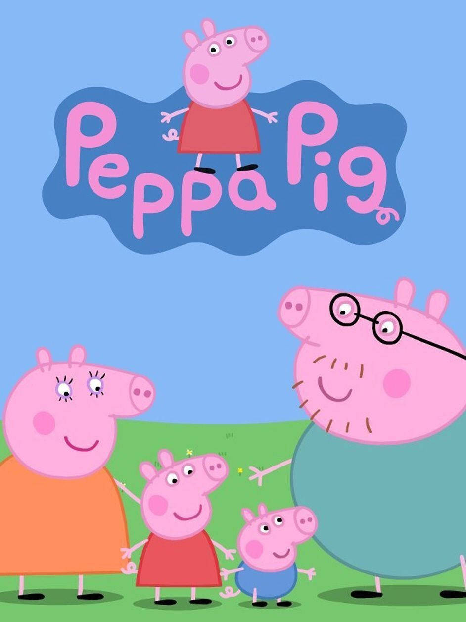 Peppa Pig, Peppa Pig iPhone, green grass, SD Phone Wallpaper