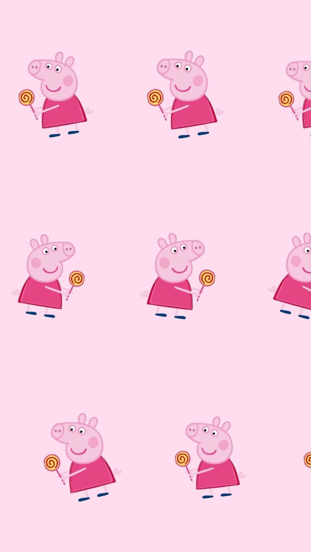 Peppa Pig, spiral lollipop, iPhone wallpaper, Full HD Phone Wallpaper