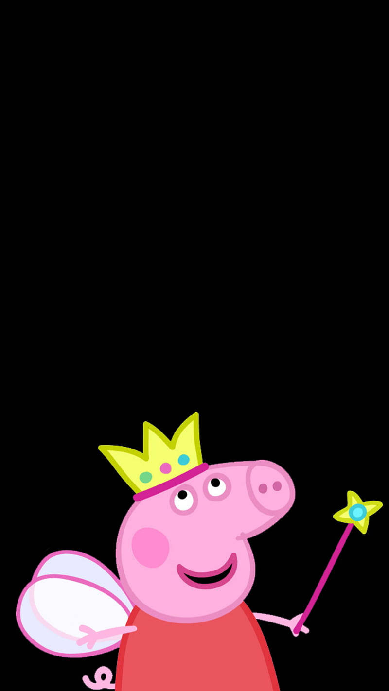Peppa Pig, fairy, crown, HD Phone Wallpaper