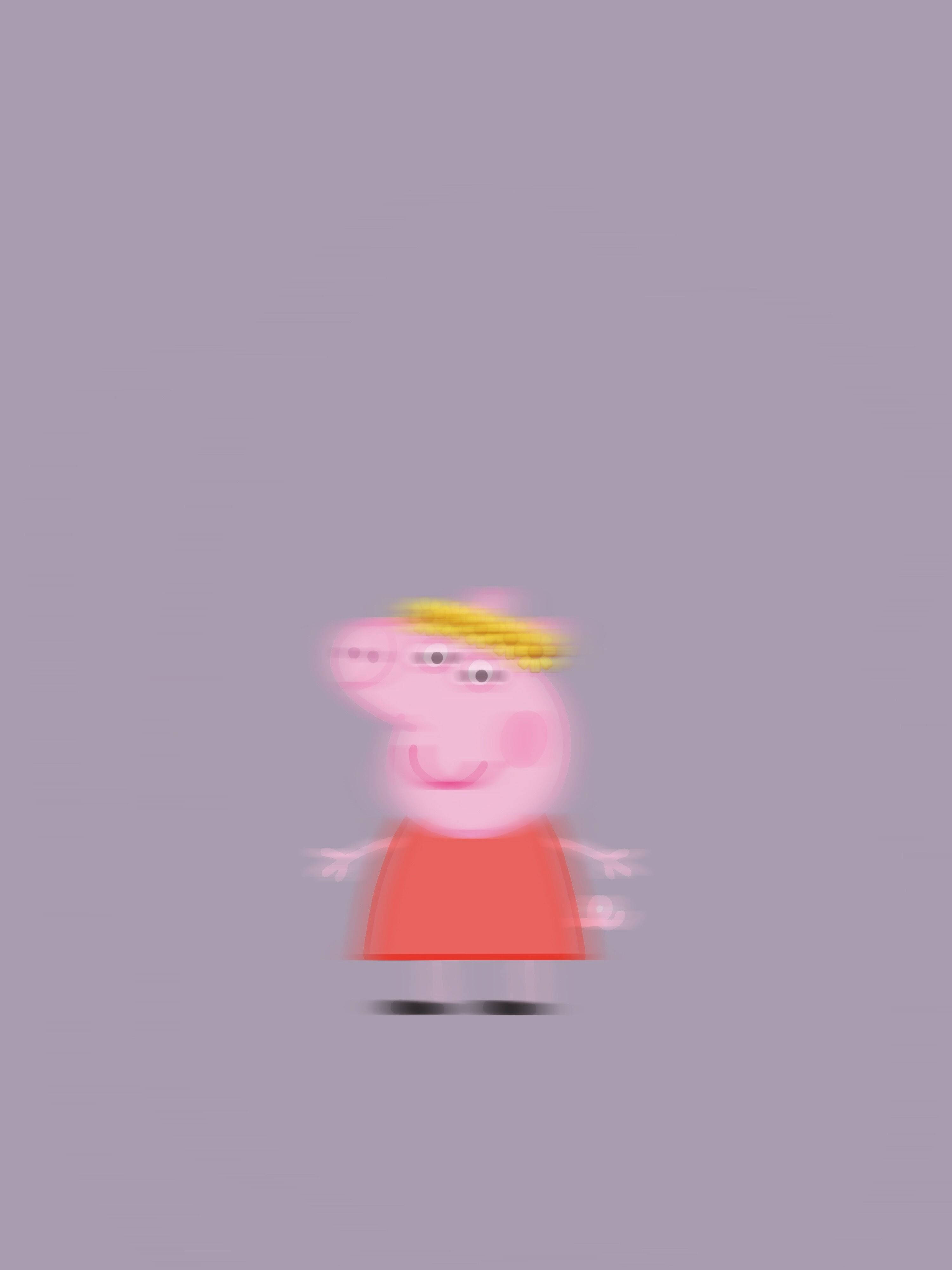 Peppa Pig, iPhone, blurry, 4K Phone Wallpaper