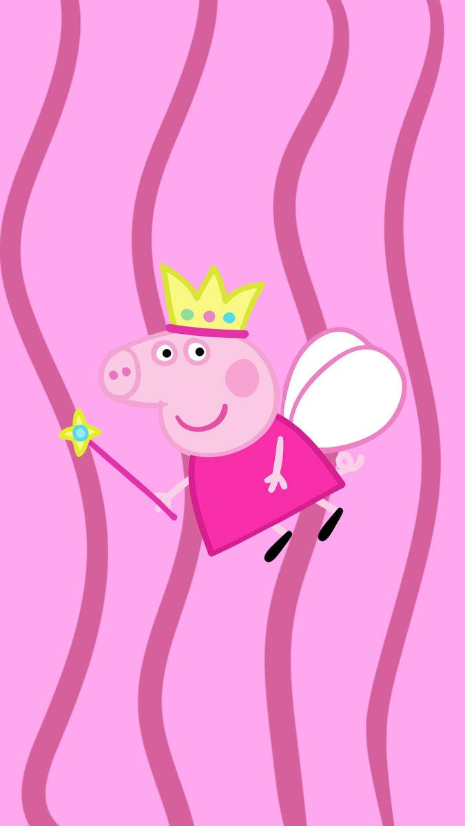 Peppa Pig, fairy princess, crown, SD Phone Wallpaper