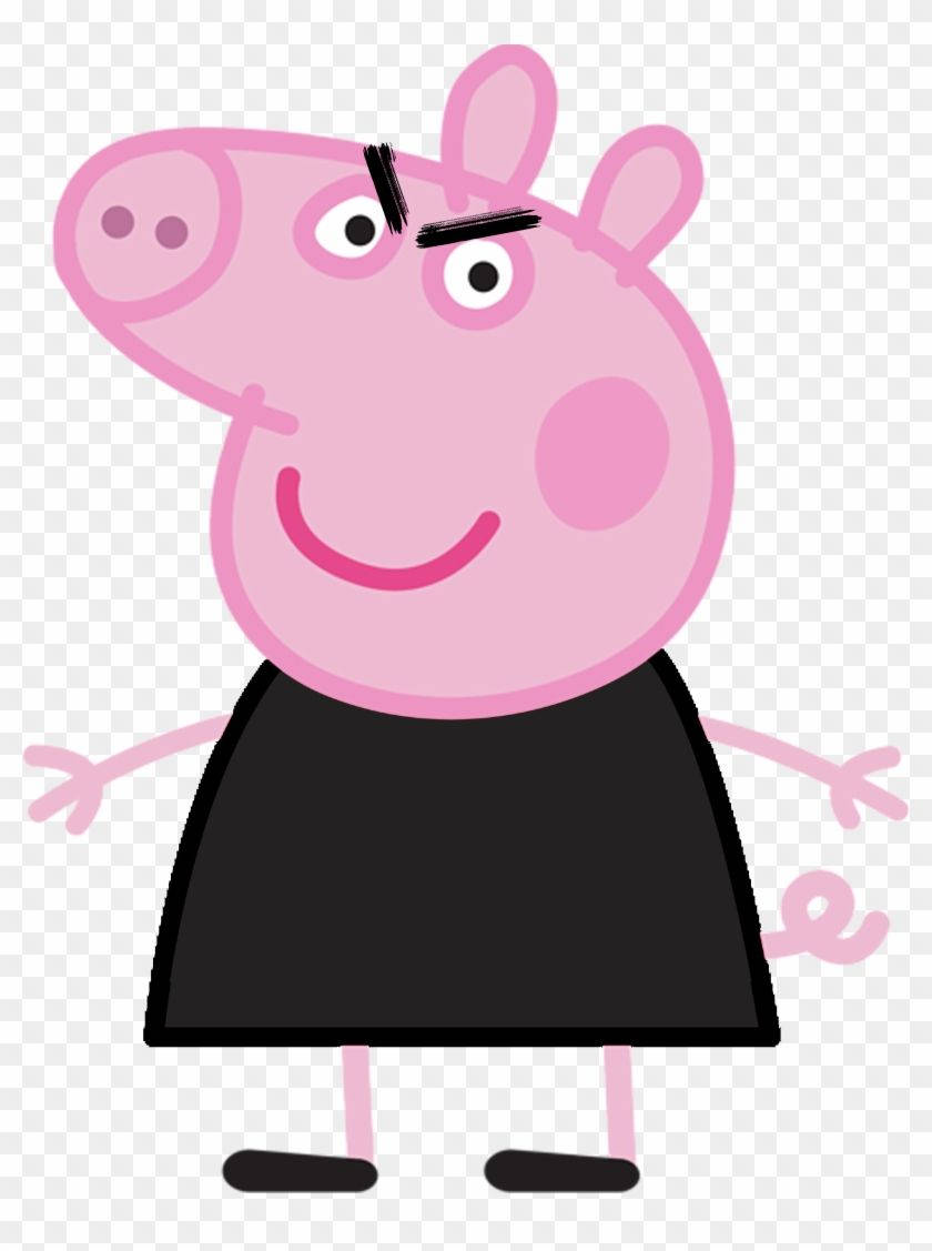 Peppa Pig, angry eyebrows, smile, SD Phone Wallpaper
