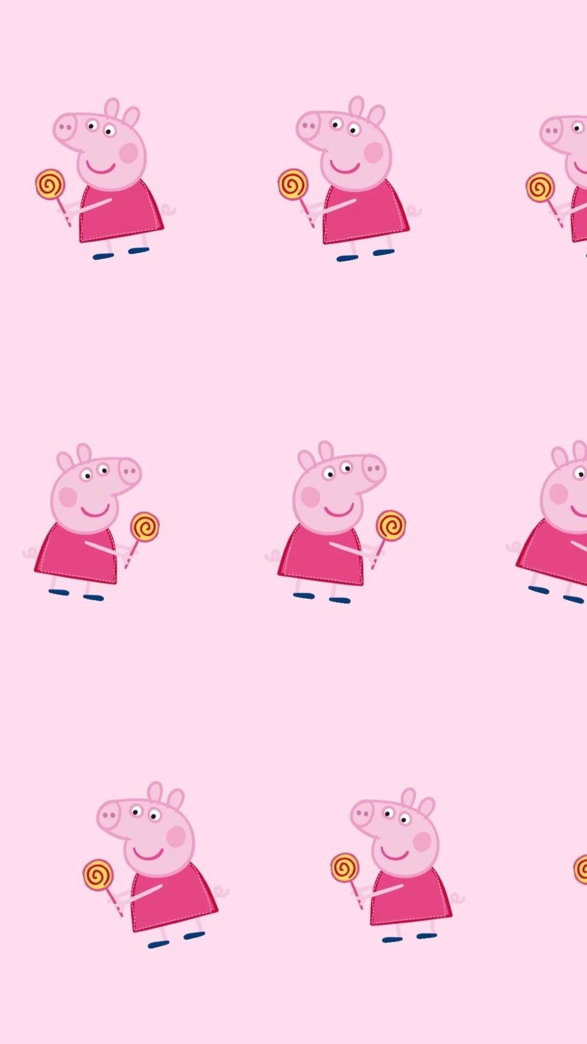 Peppa Pig, pink, lollipop, Full HD Phone Wallpaper