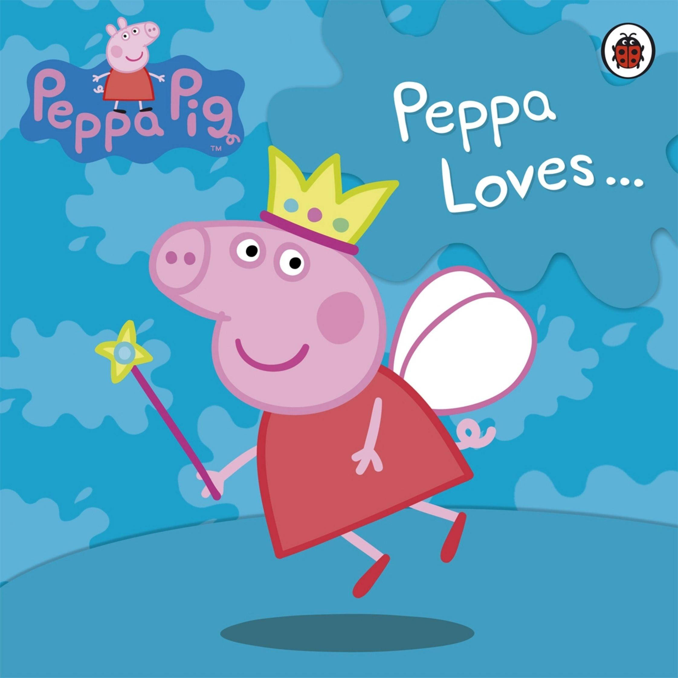 Peppa Pig, fairy, crown, Full HD Desktop Wallpaper