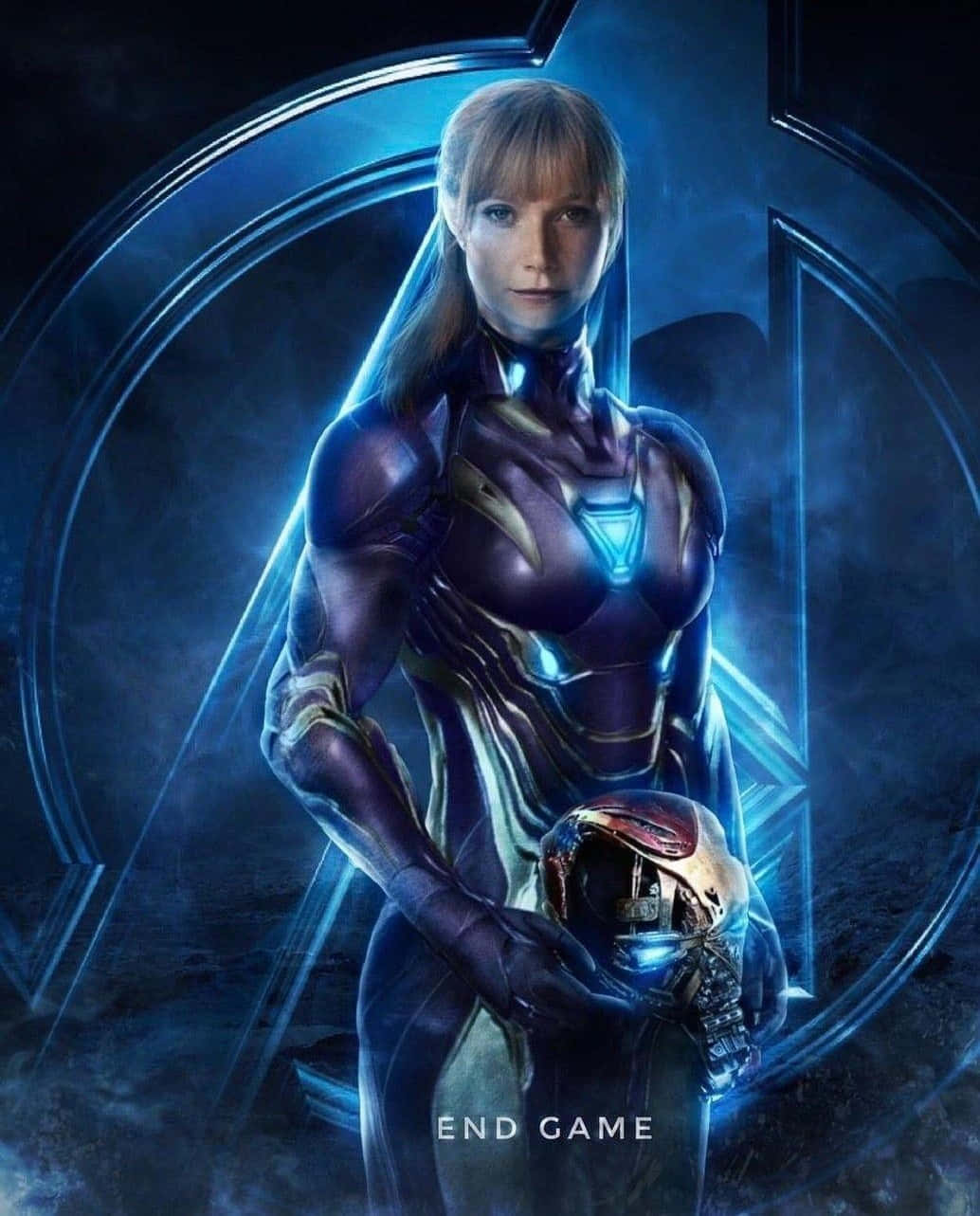 Pepper Potts, glowing metallic suit, helmet, HD Phone Wallpaper