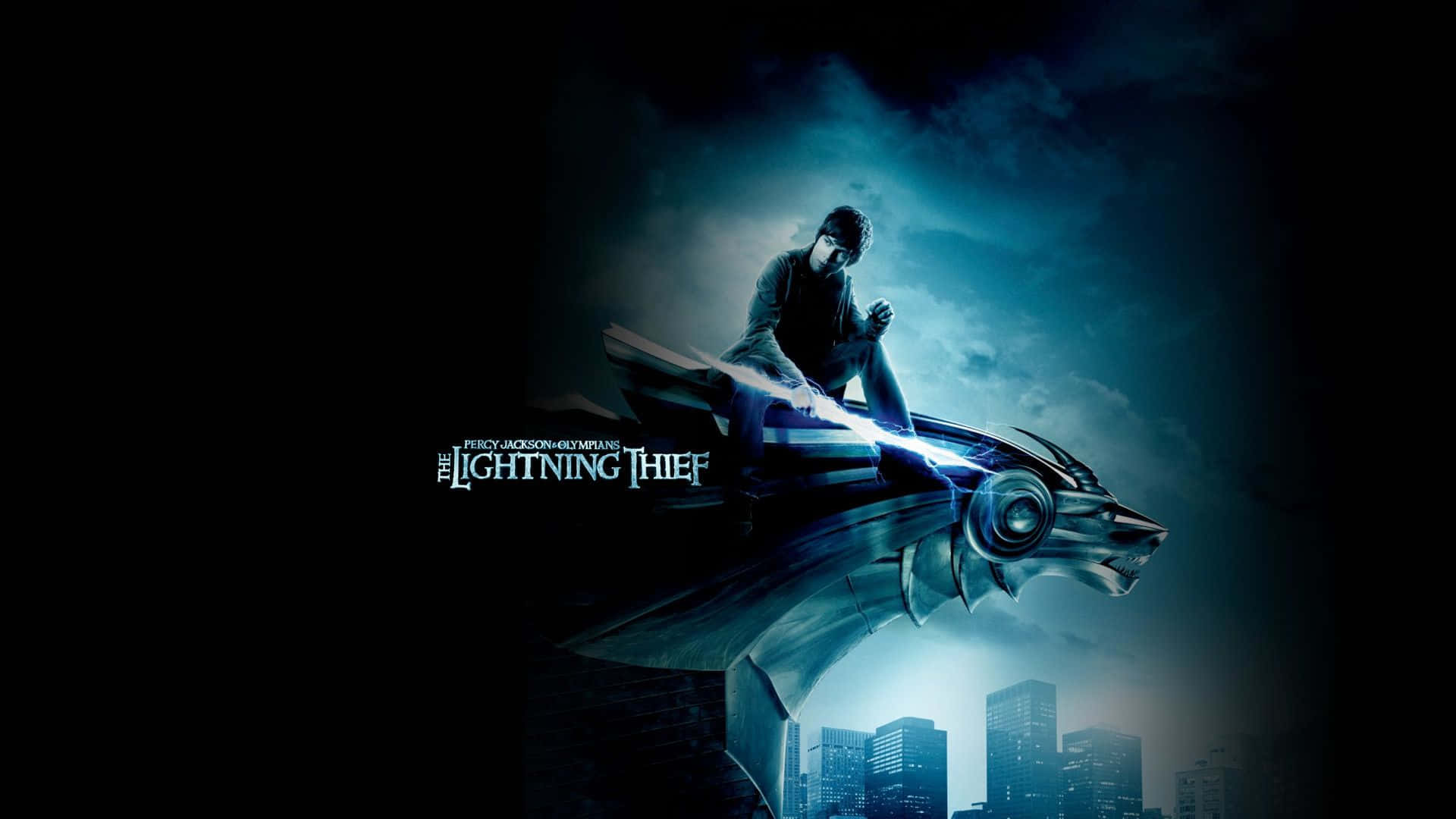 Percy Jackson, movie rebirth, glowing metallic dragon, Full HD Desktop Wallpaper