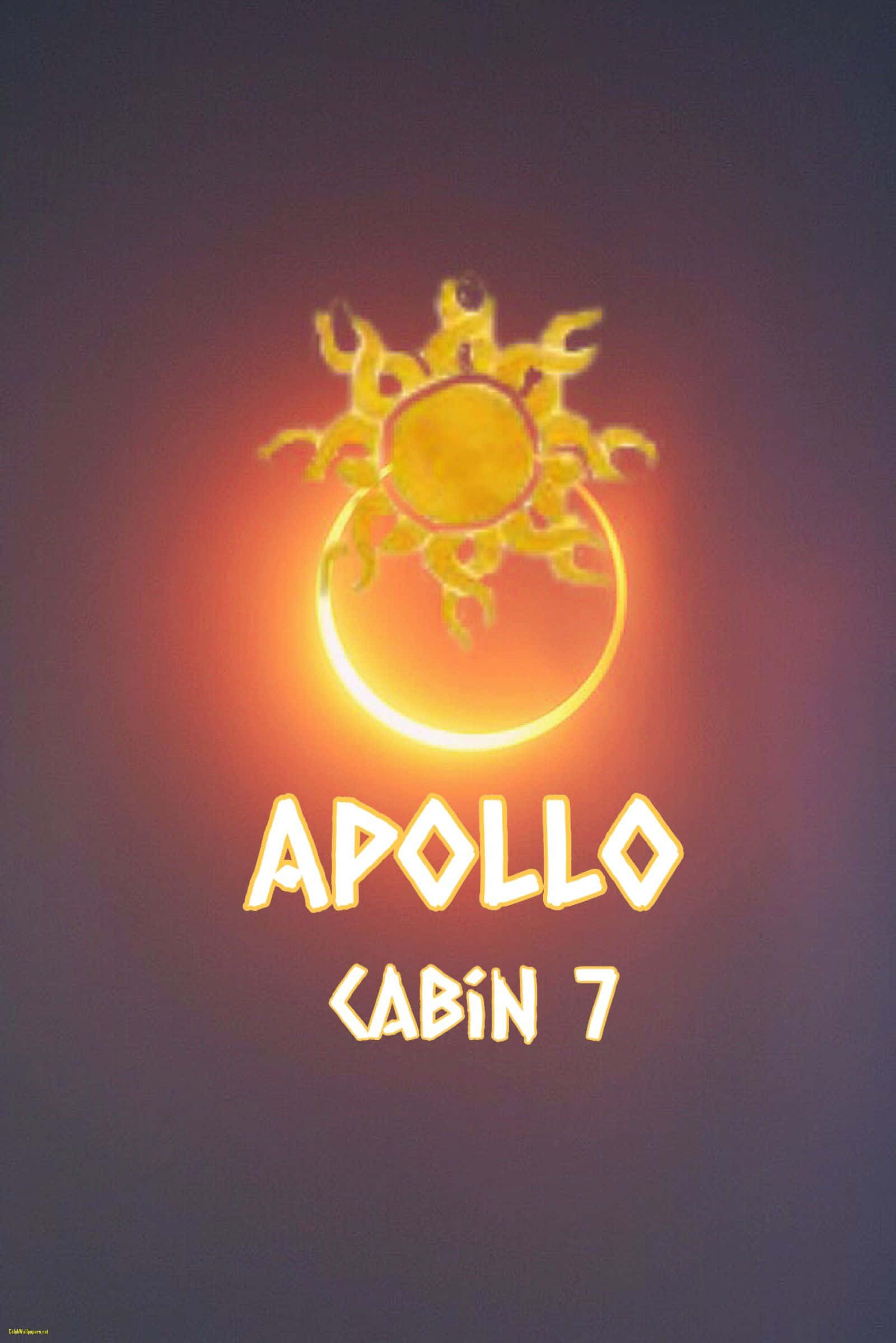 Percy Jackson, golden sun emblem, fiery rays, Full HD Phone Wallpaper