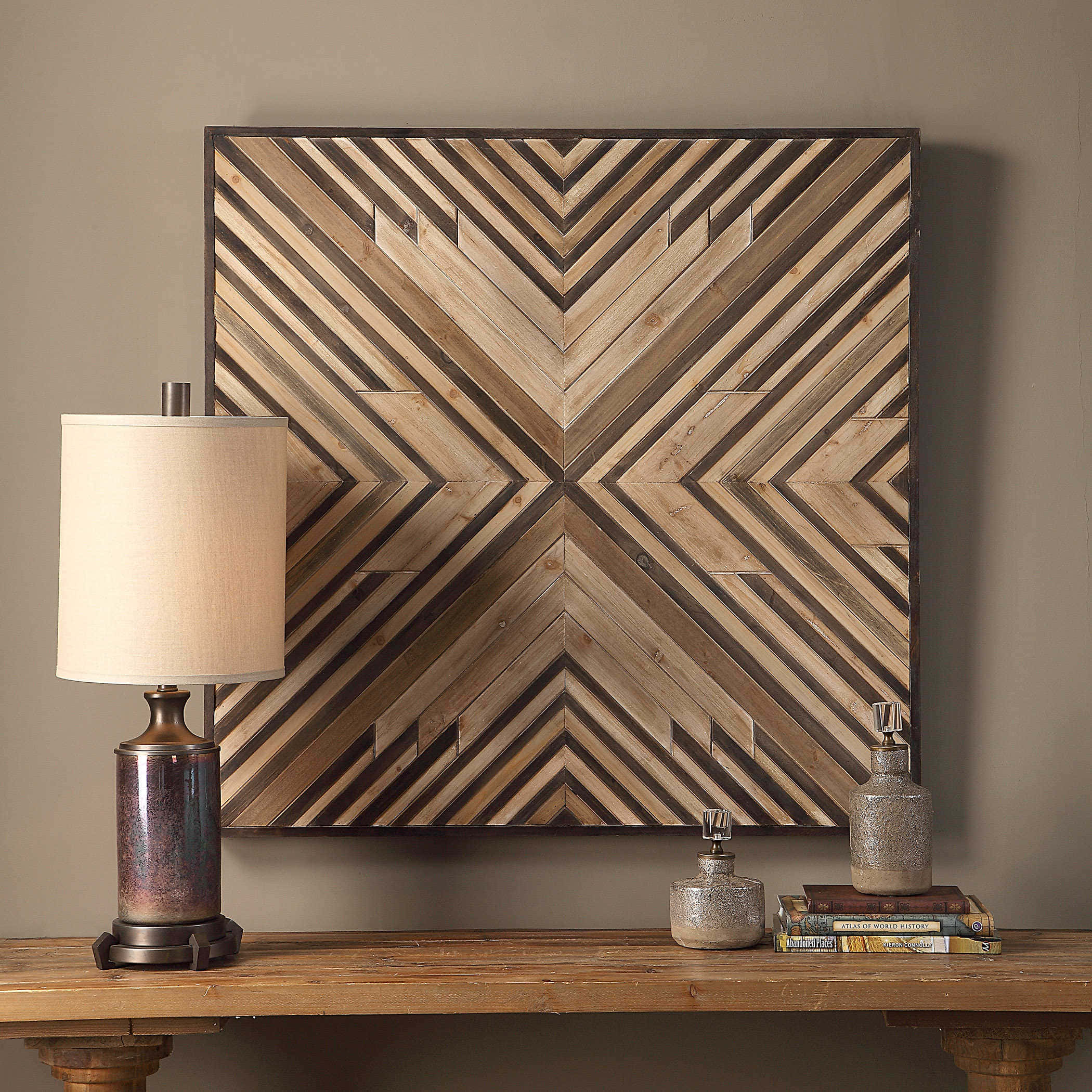 Uttermost, Floyd Wooden Wall Art 04160, chevron-patterned, Full HD Desktop Wallpaper