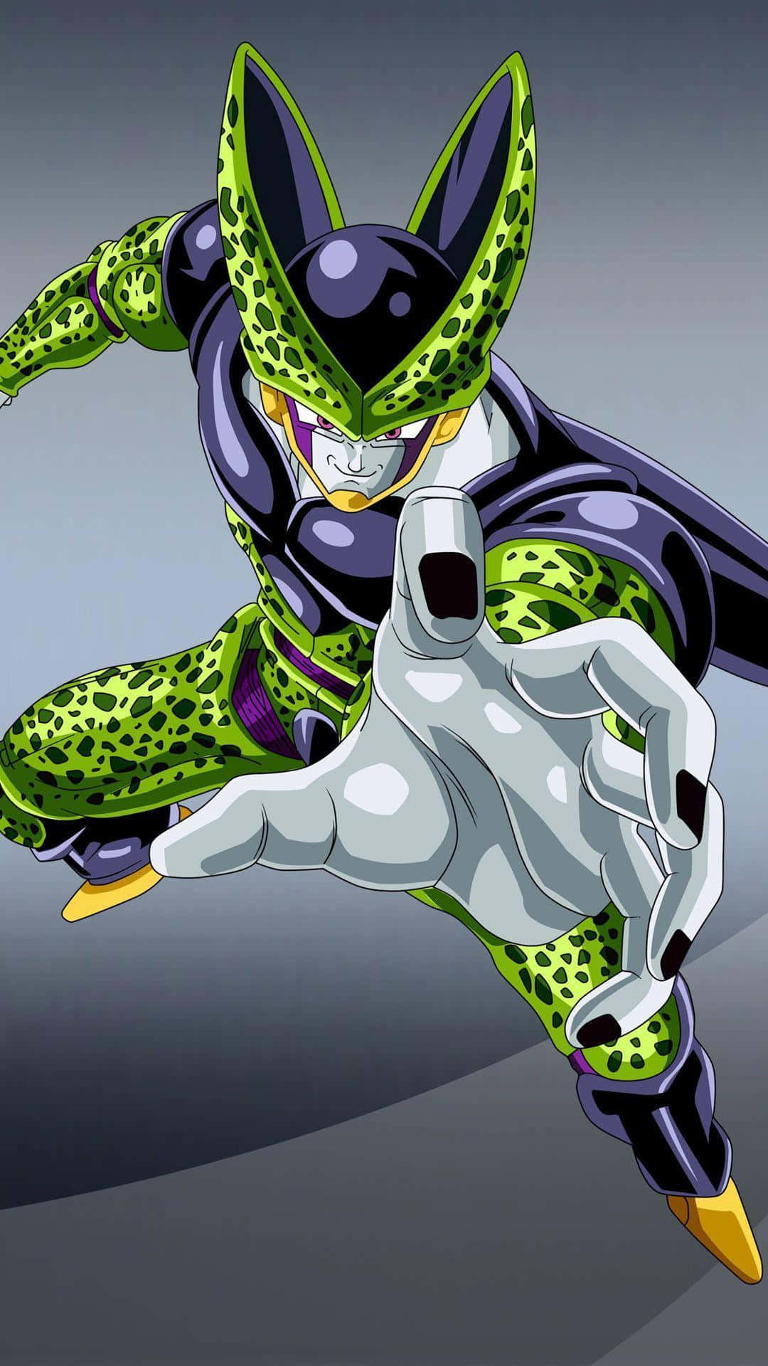 Perfect Cell, green spotted skin, black armor, Full HD Phone Wallpaper