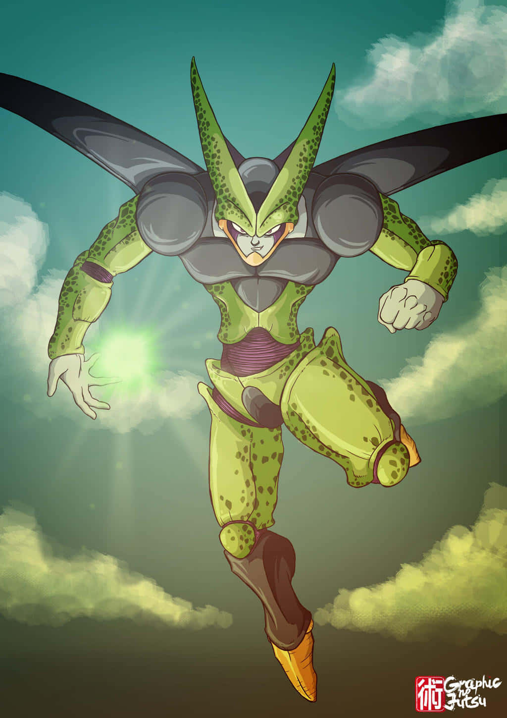 Perfect Cell, green-skinned, wings, HD Phone Wallpaper