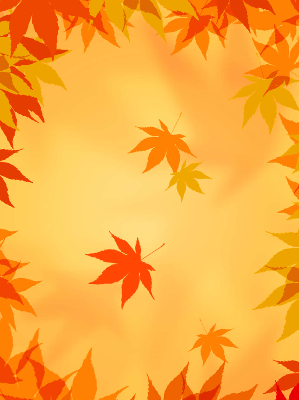 autumn maple leaves, warm golden background, floating leaves, HD Phone Wallpaper