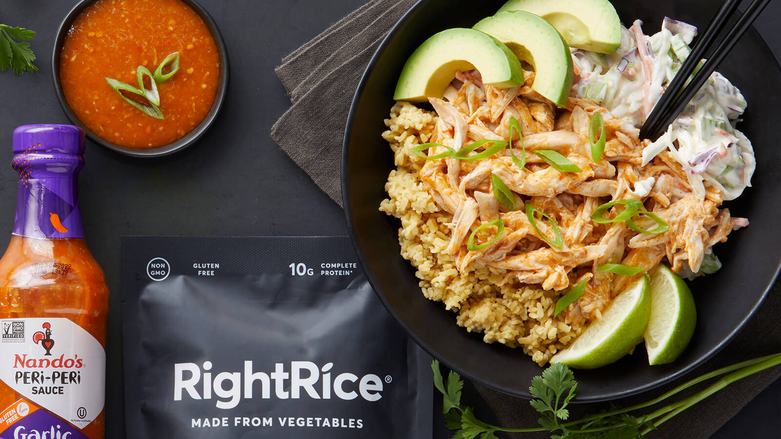 Peri Peri Chicken, brown rice, avocado lime, HD Desktop Wallpaper