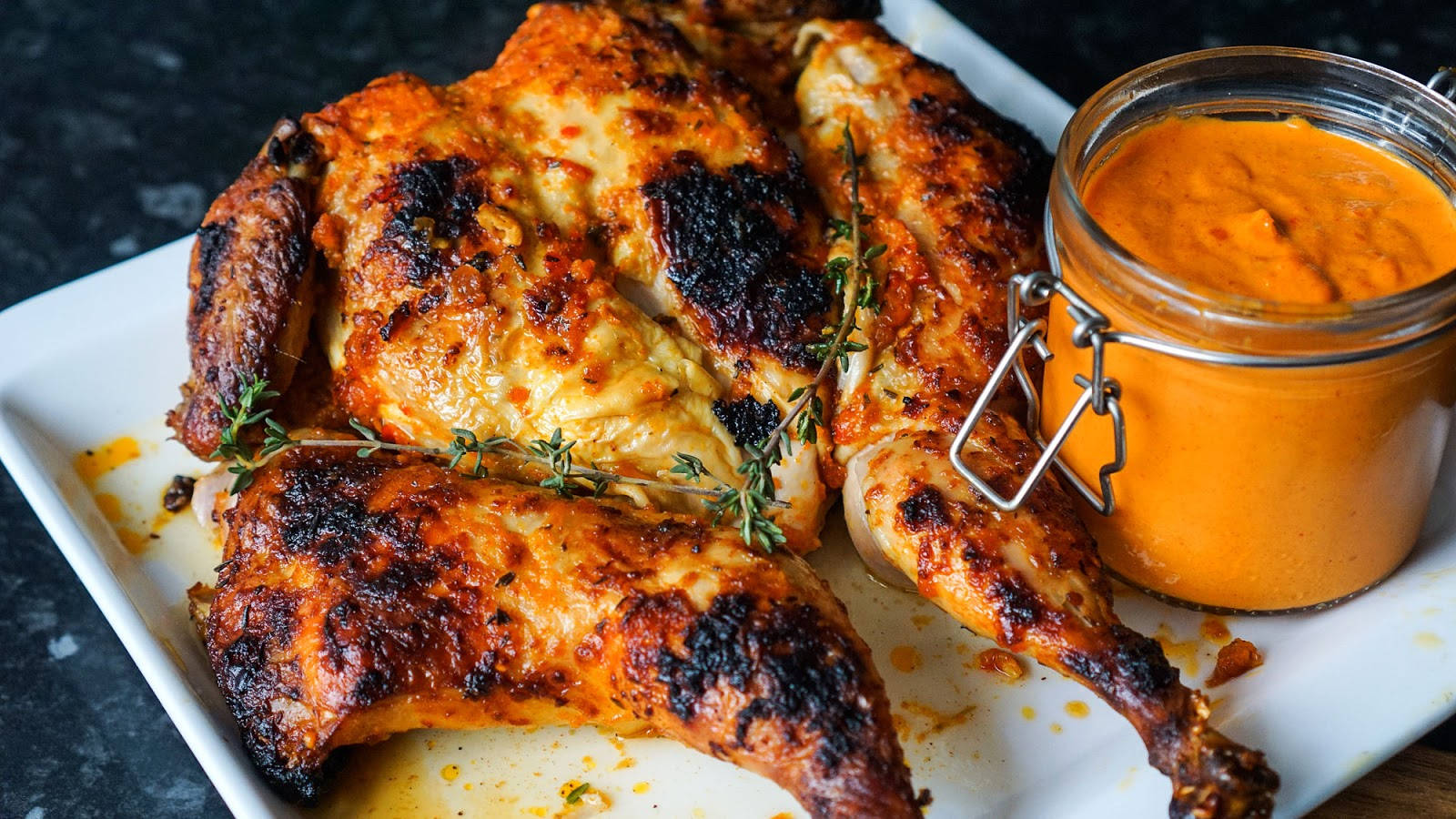 seasoned whole peri peri chicken, juicy whole peri peri chicken, crispy golden skin, HD Desktop Wallpaper