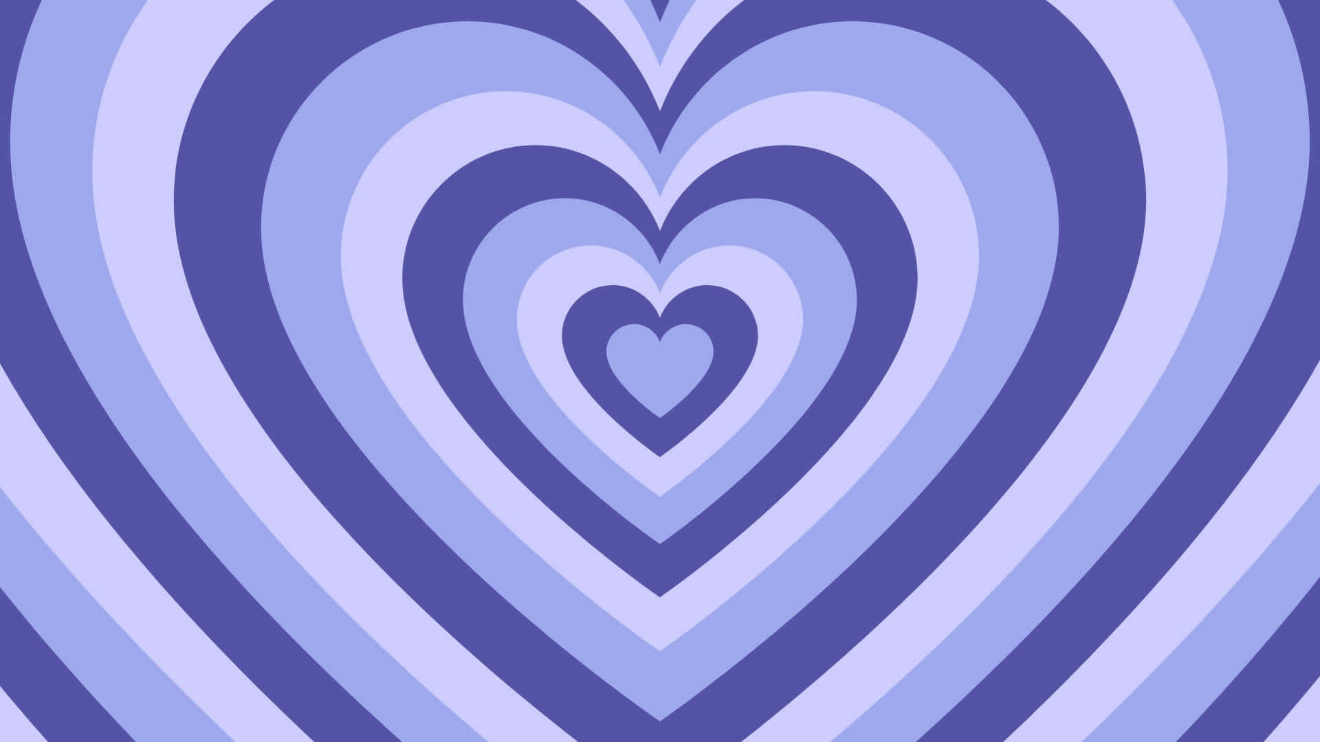 Periwinkle Hearts Pattern, concentric hearts, shades of blue and lavender, Full HD Desktop Wallpaper