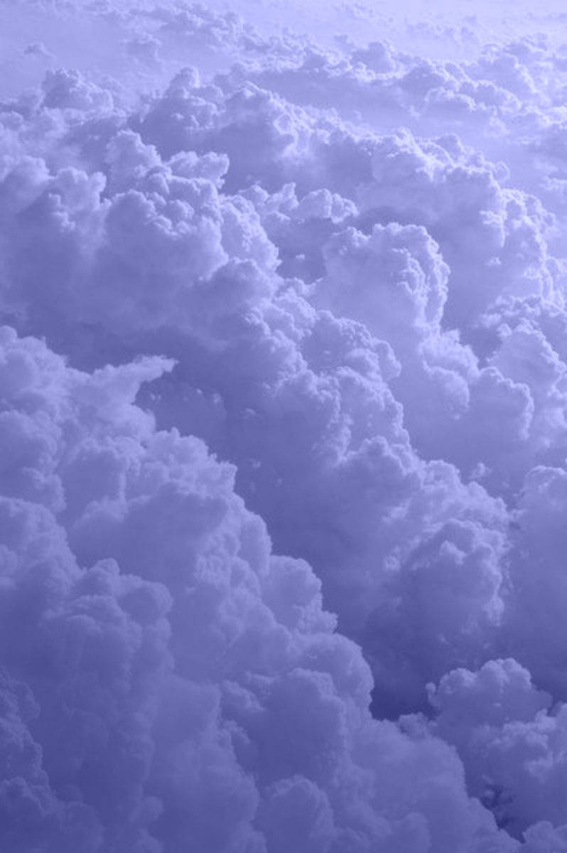 Periwinkle, cumulus clouds, lavender, SD Phone Wallpaper
