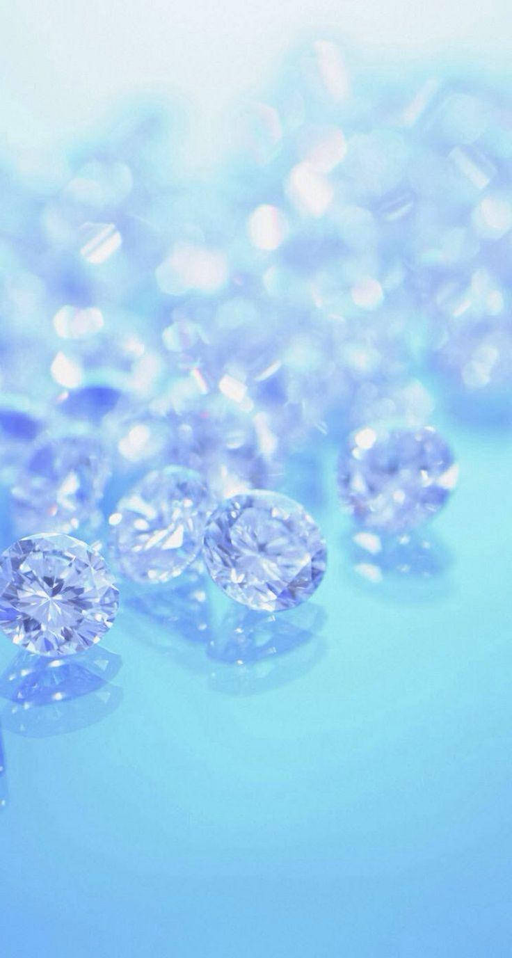 Periwinkle, diamonds, soft blue surface, HD Phone Wallpaper