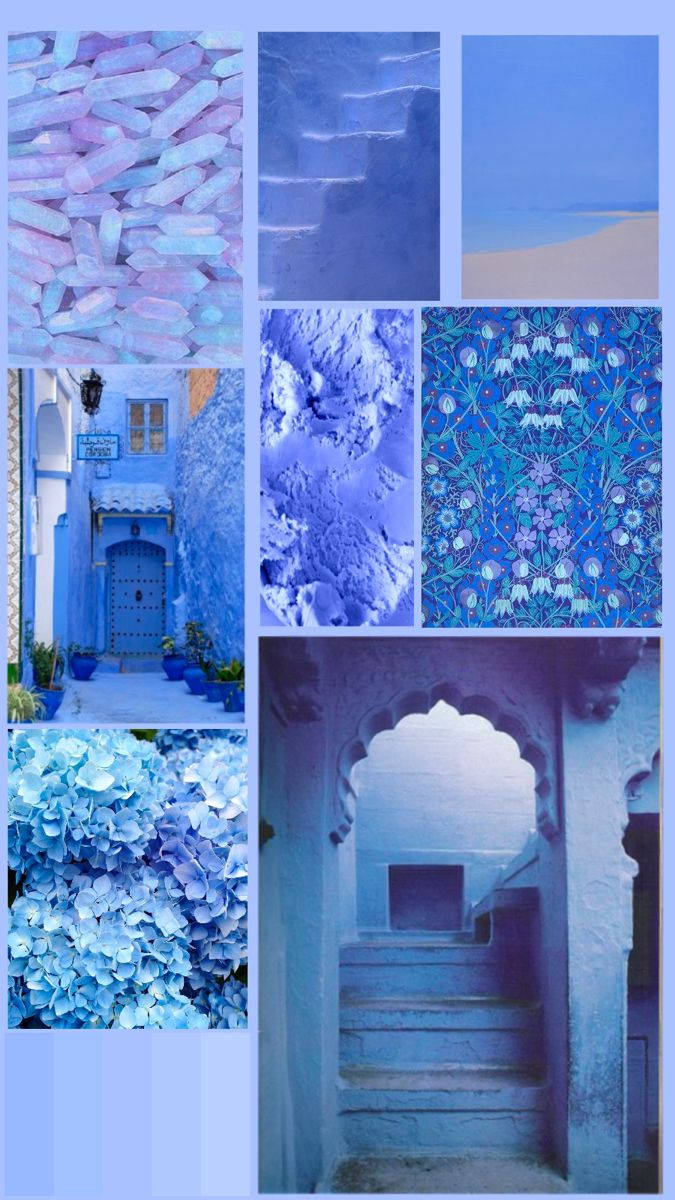 Periwinkle, Moroccan alleyways, hydrangeas, SD Phone Wallpaper