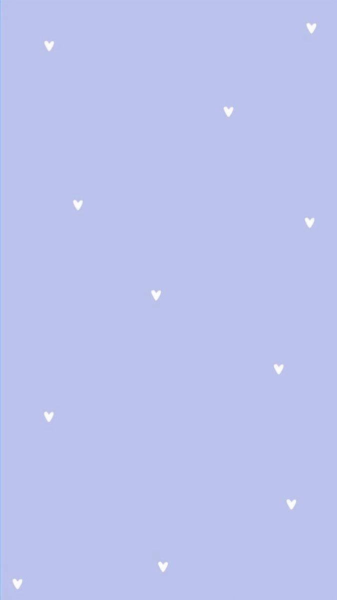 Periwinkle, minimalist hearts pattern, soft lavender background, SD Phone Wallpaper