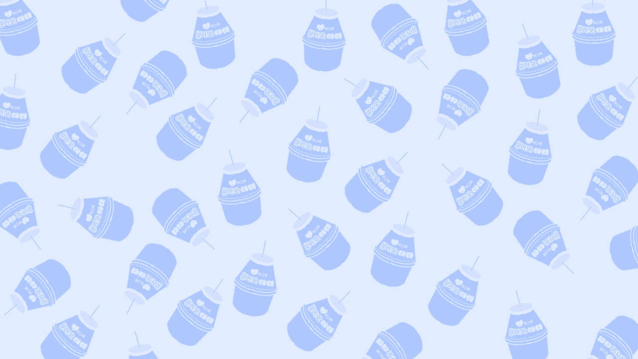 Periwinkle, milk yogurt pattern, light blue baby bottles, HD Desktop Wallpaper