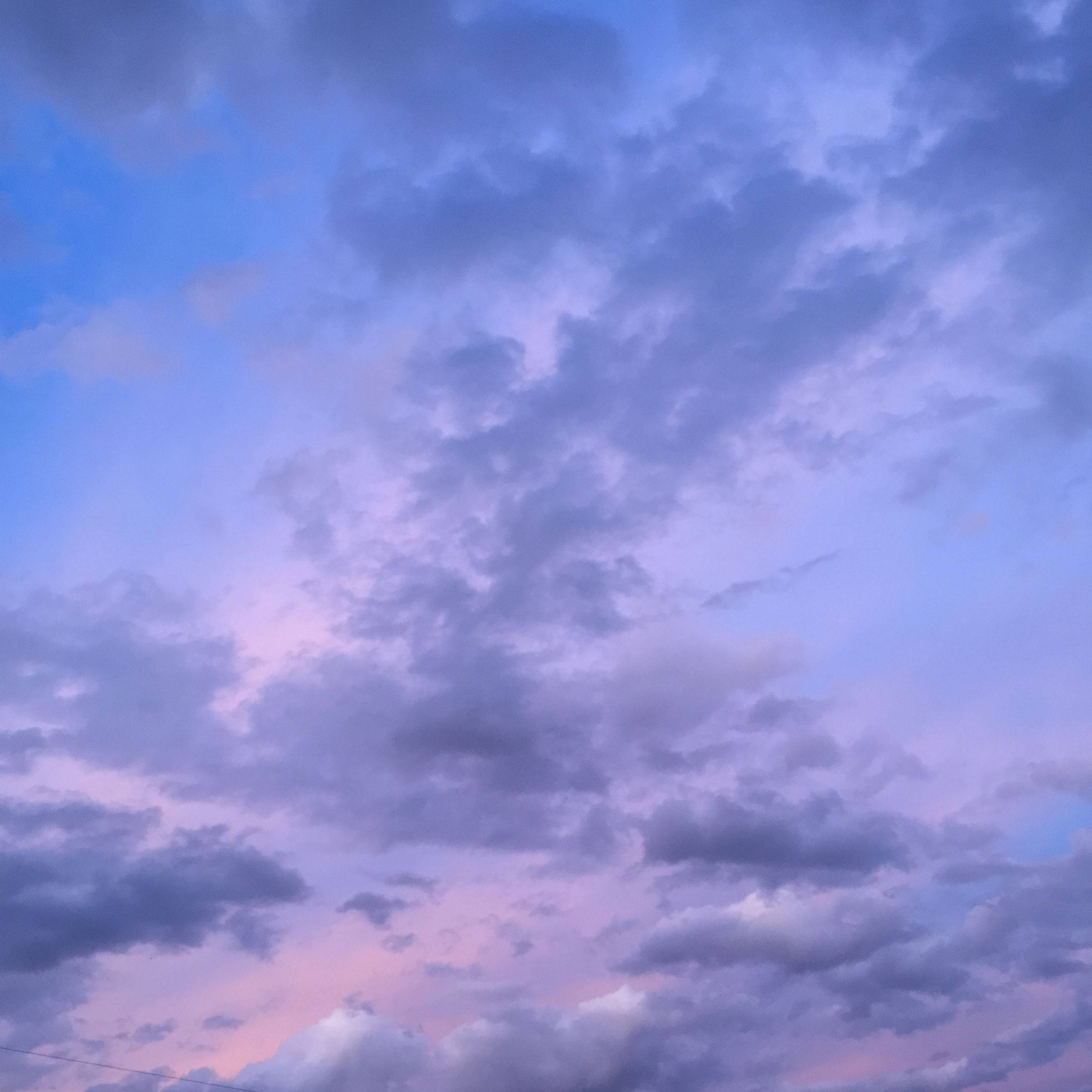 Periwinkle, lavender, pink clouds, Full HD Desktop Wallpaper