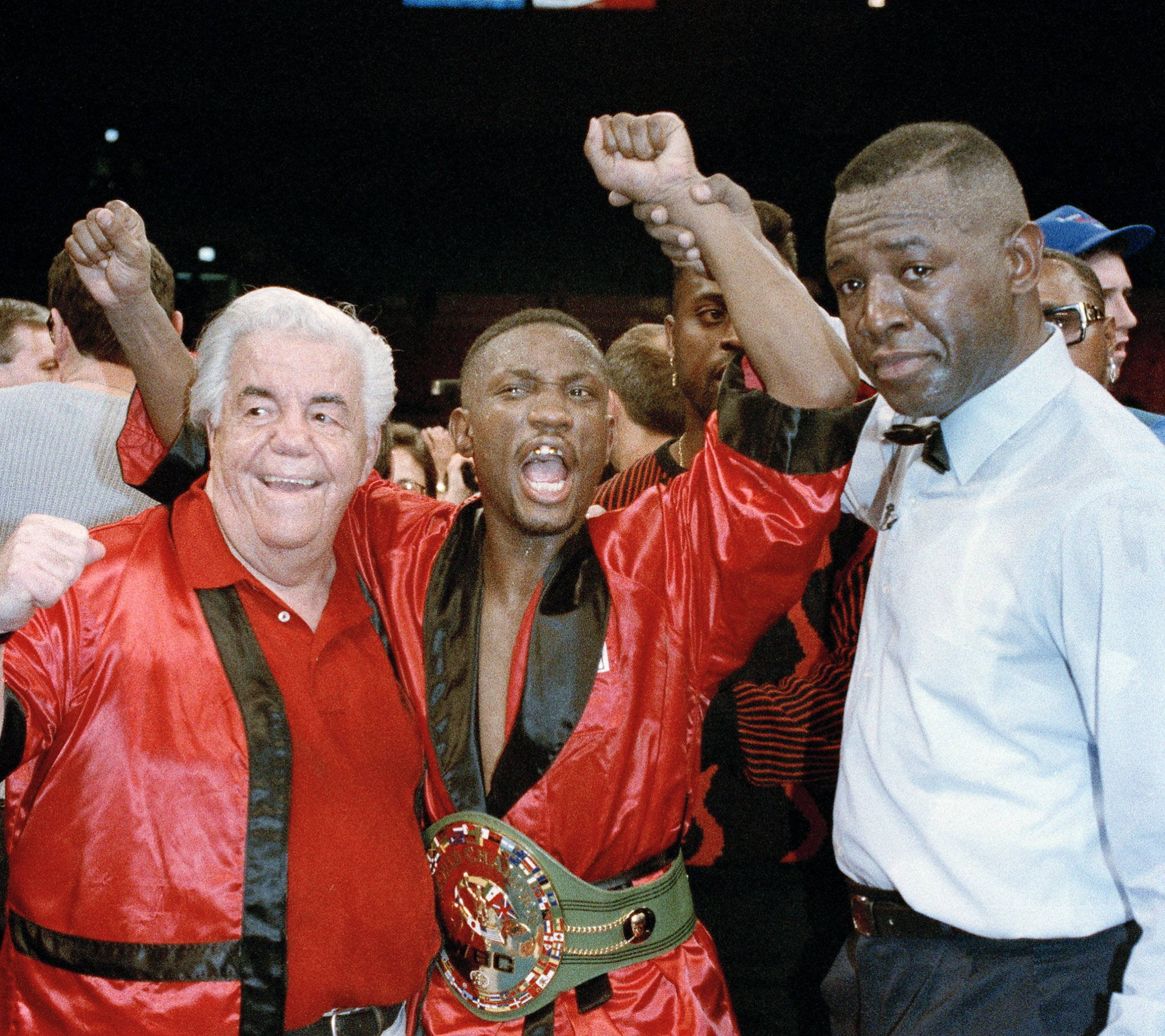Pernell Whitaker, red satin robe, championship belt, Full HD Desktop Wallpaper
