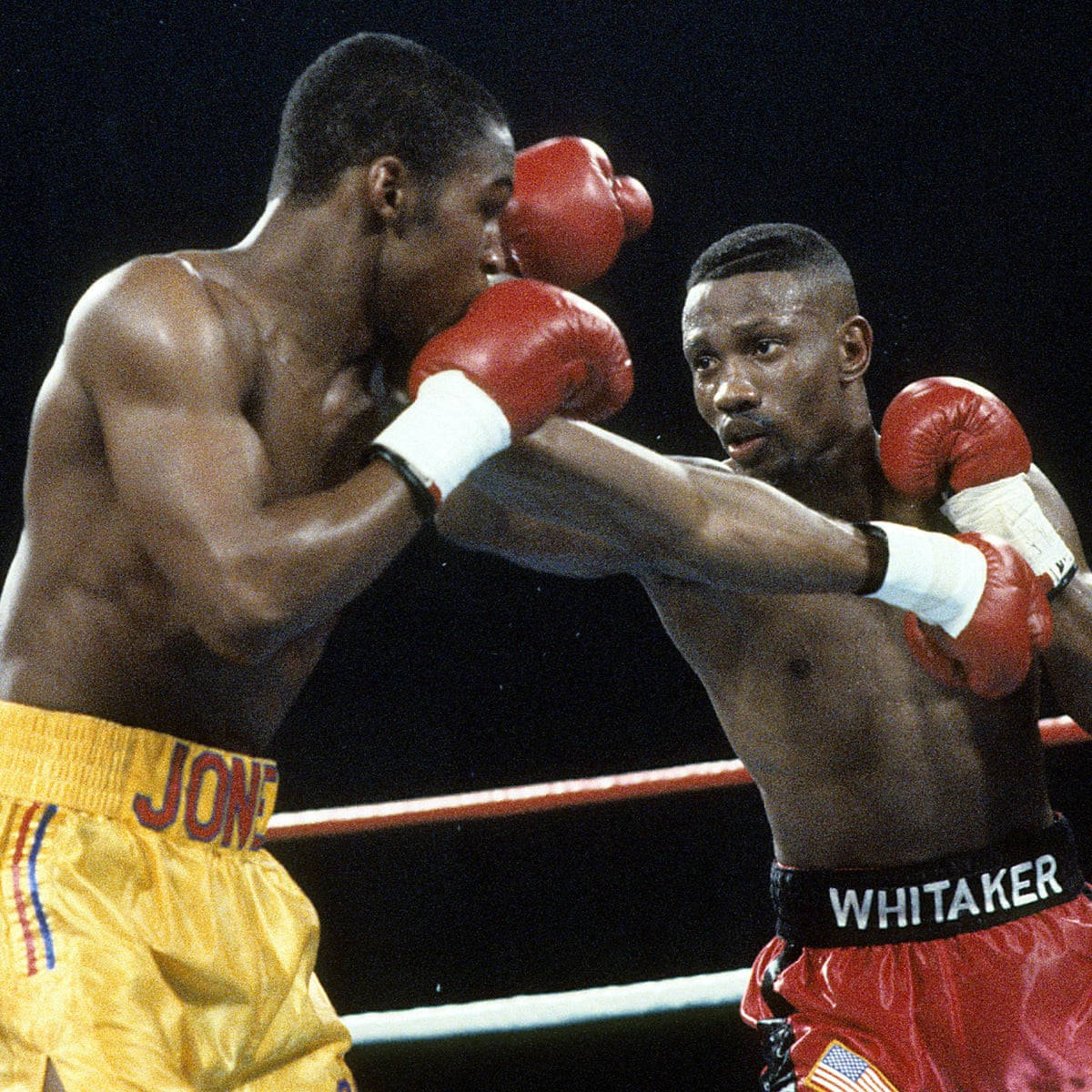 Pernell Whitaker, cross punches, red gloves, SD Desktop Wallpaper