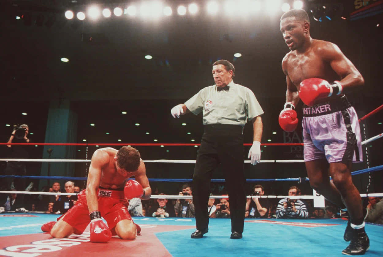 Pernell Whitaker, red shorts, ring, SD Desktop Wallpaper