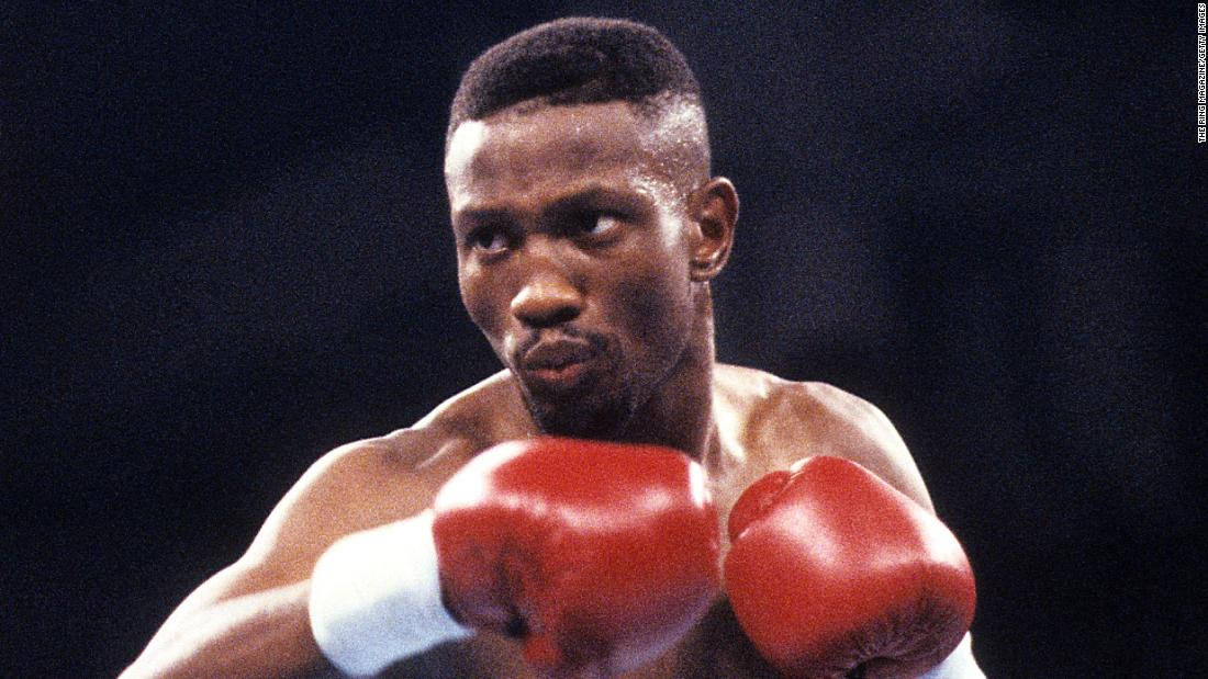 Pernell Whitaker, red gloves, dark background, SD Desktop Wallpaper