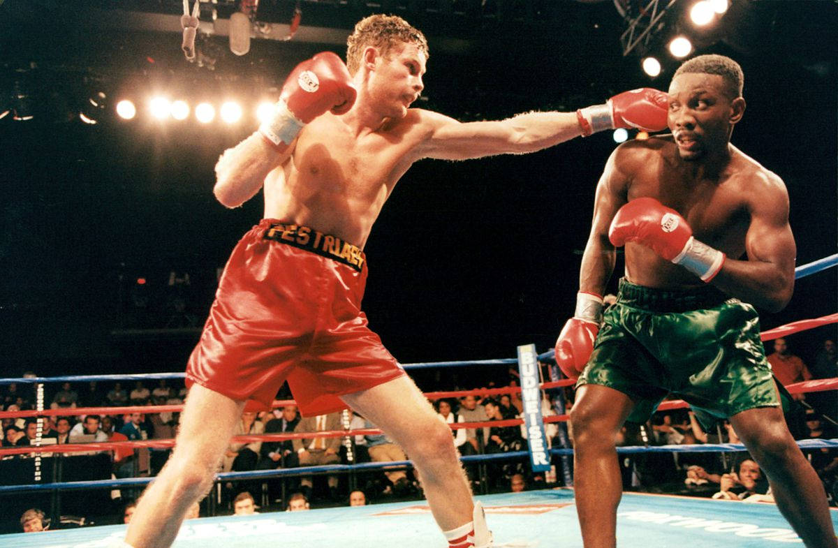 Pernell Whitaker, red shorts, green shorts, SD Desktop Wallpaper