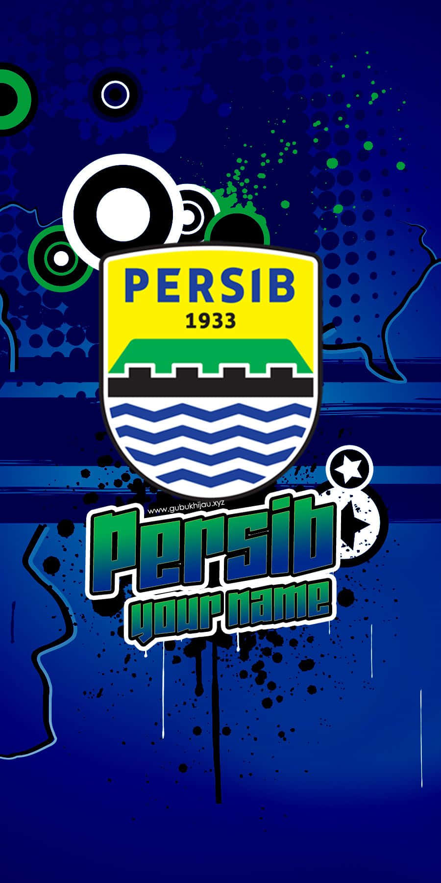 Persib 1933 crest, Persib Bandung, vibrant blue background, HD Phone Wallpaper